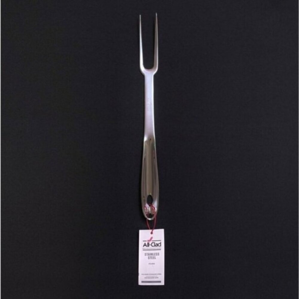 ALL CLAD Stainless Steel Fork 13 ½” Serving, Carving, Grill, BBQ NWT